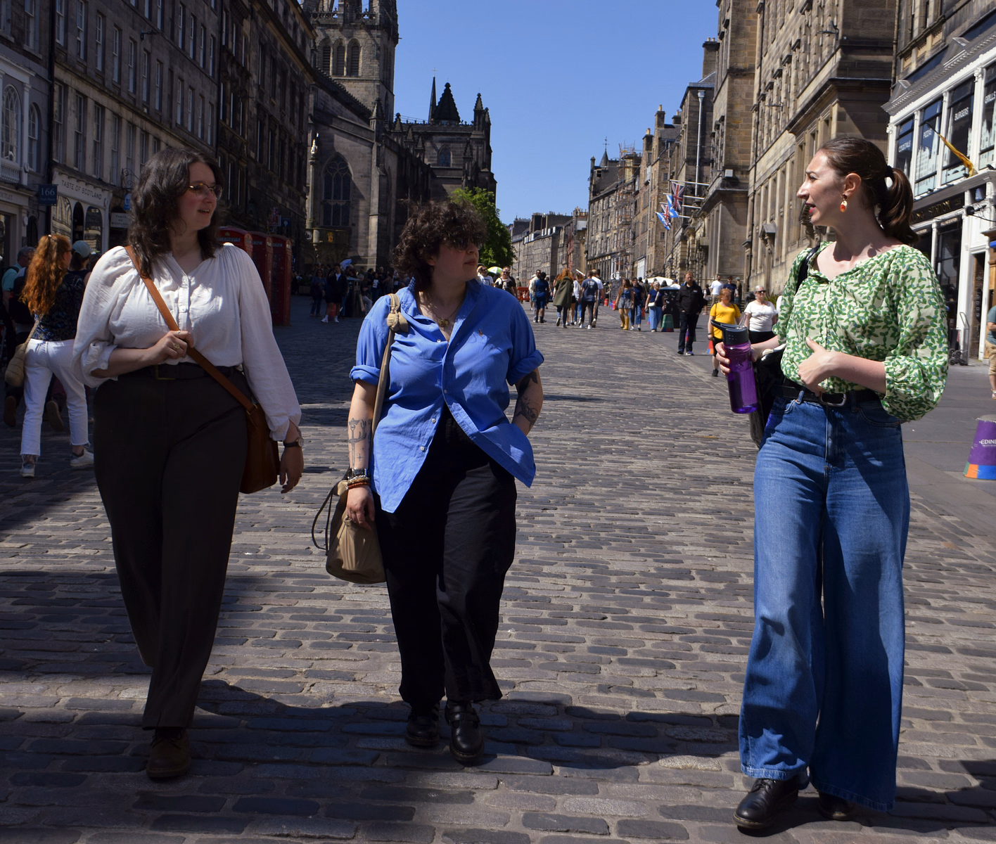 Anna Dowling-Clarke leading a public talk on women's history